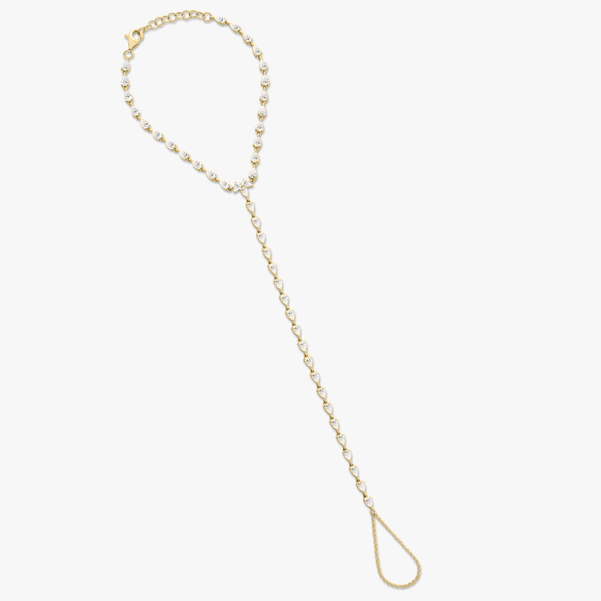 "It girl" Mixed Shape Diamond Hand Chain 2.65 ctw