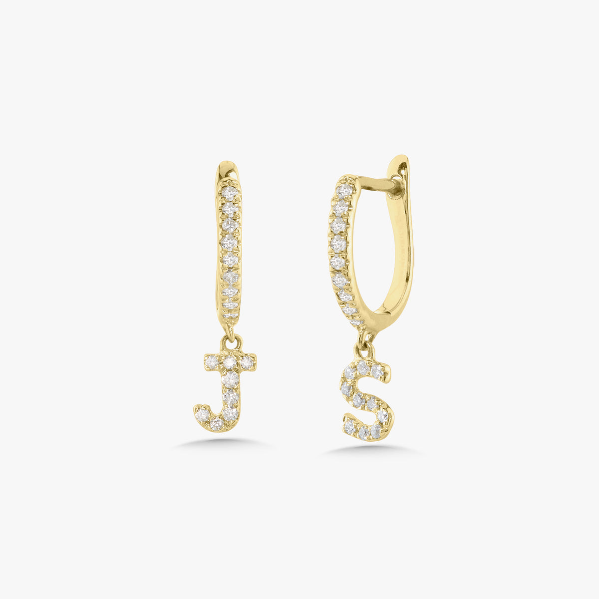 Initial Diamond Huggie Earrings – RW Fine Jewelry