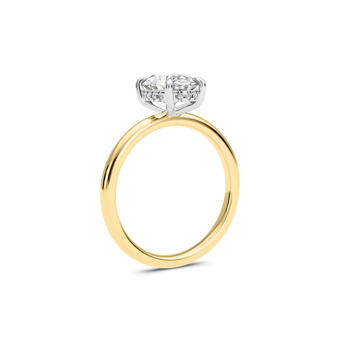 1.57 Natural Oval Cut Diamond in a Solitaire