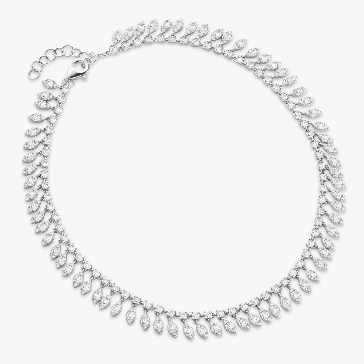 Jasmine Diamond Dangle Anklet 5.08 ctw