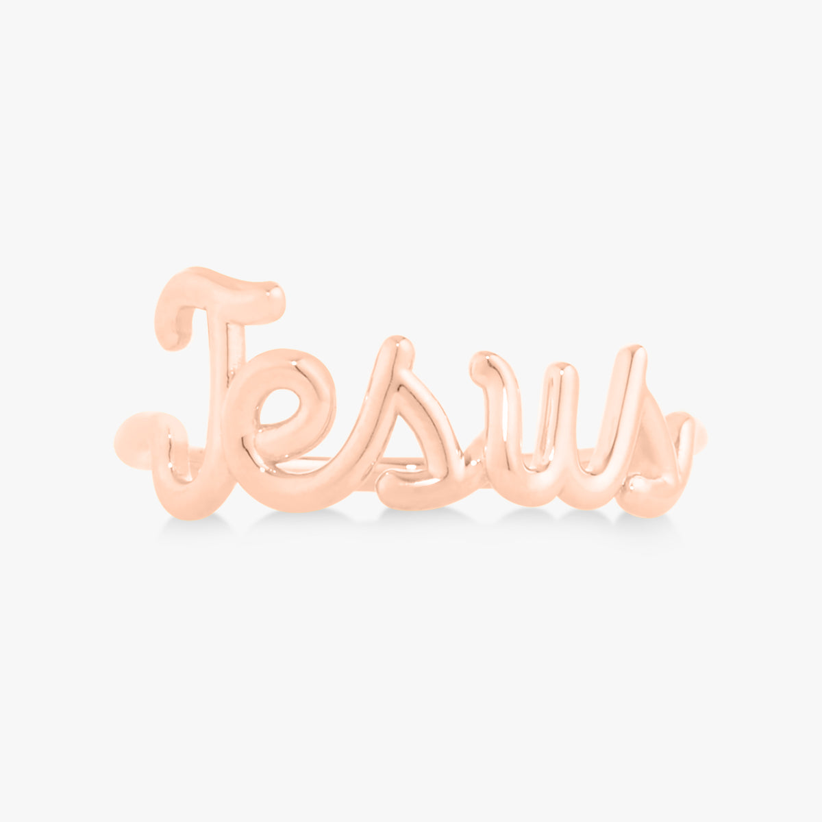 "Jesus" Gold Wire Script Ring