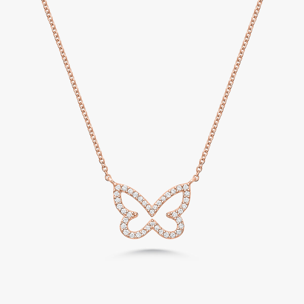 Joie Dainty Diamond Butterfly Necklace