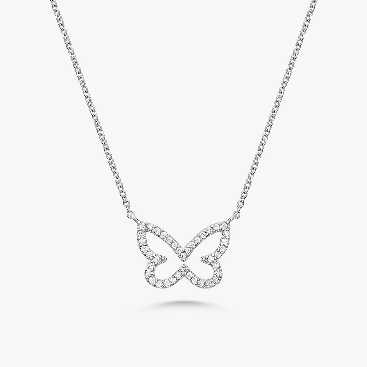 Joie Dainty Diamond Butterfly Necklace