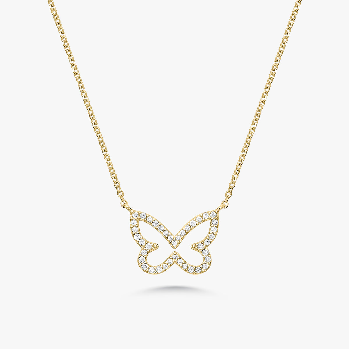 Joie Dainty Diamond Butterfly Necklace