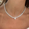 Josette Floating Oval Diamond Necklace 35 ctw