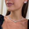 Josette Floating Oval Diamond Necklace 35 ctw