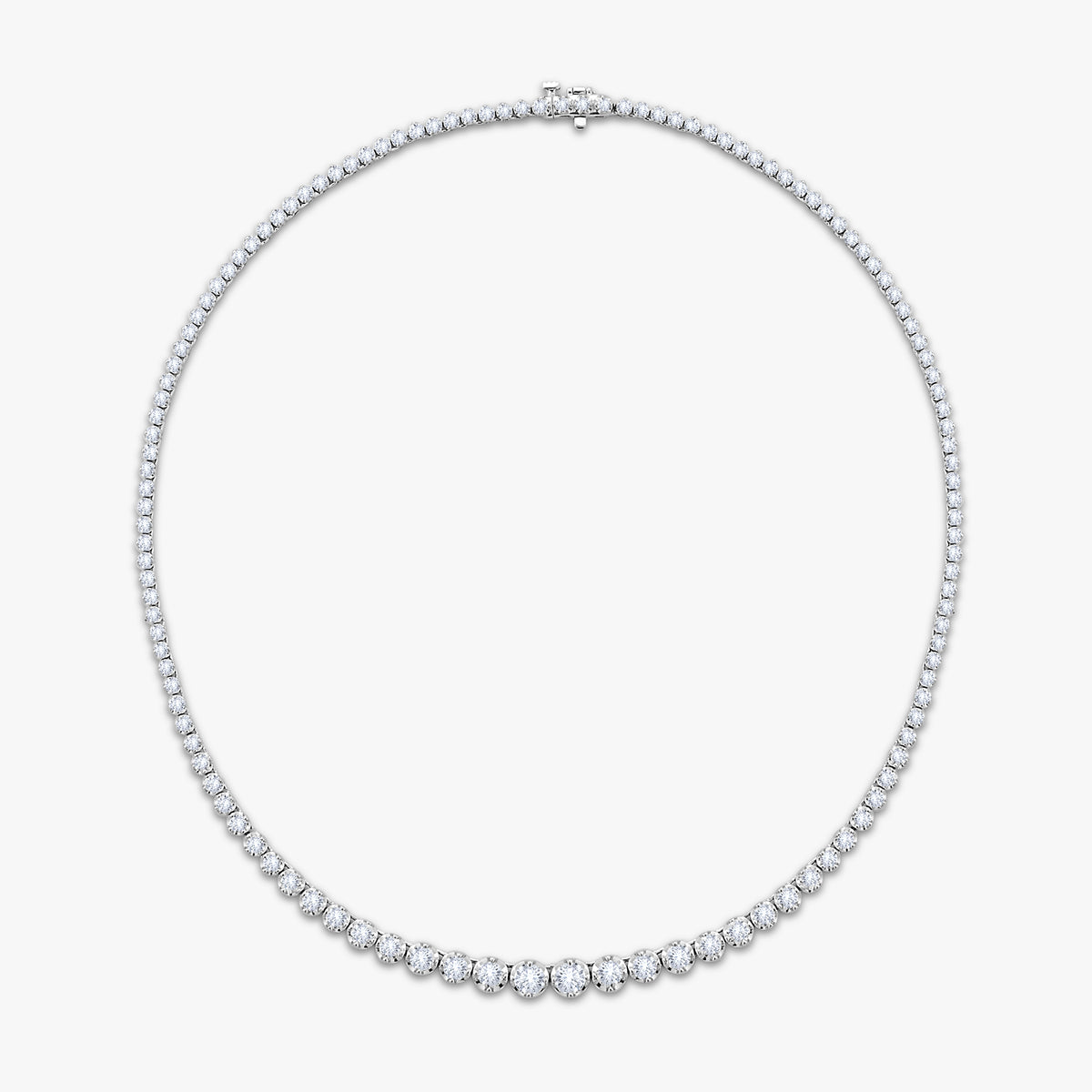 Jovana Graduated Illusion Set Diamond Tennis Necklace 8 ctw