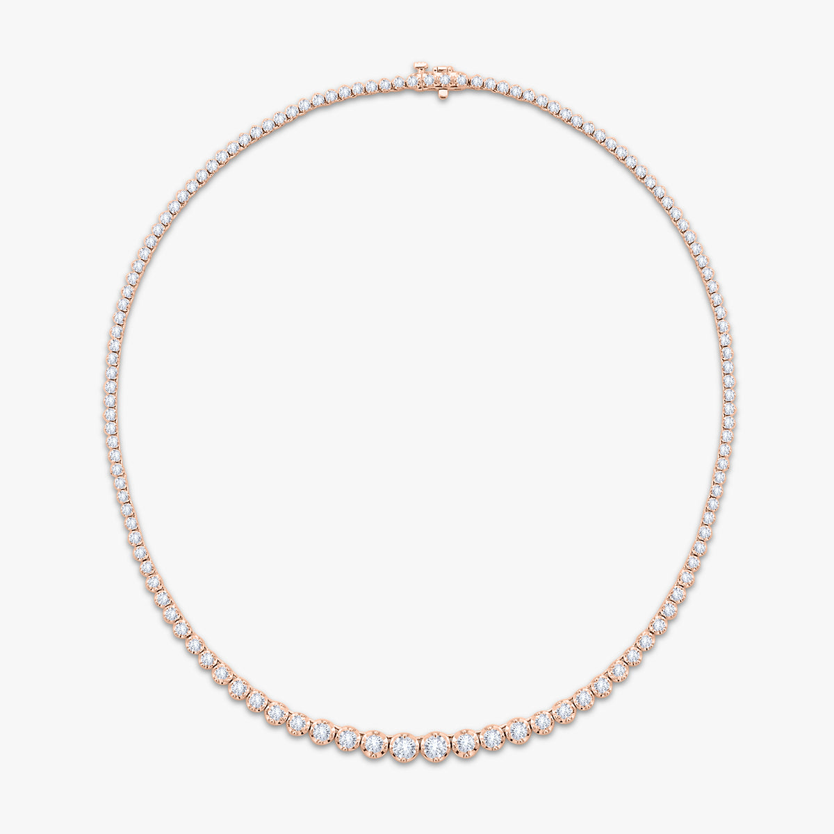 Jovana Graduated Illusion Set Diamond Tennis Necklace 8 ctw