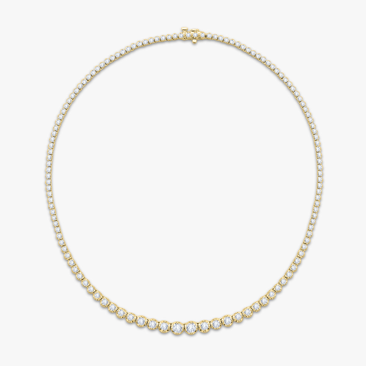 Jovana Graduated Illusion Set Diamond Tennis Necklace 8 ctw