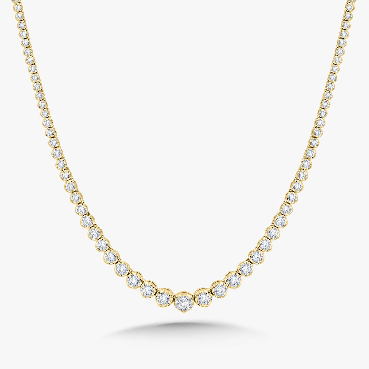 Jovana Graduated Illusion Set Diamond Tennis Necklace 8 ctw