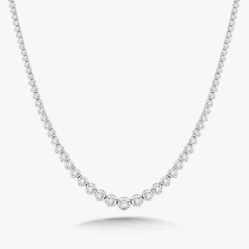 Jovana Graduated Illusion Set Diamond Tennis Necklace 8 ctw