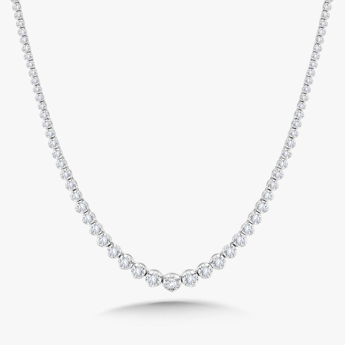 Jovana Graduated Illusion Set Diamond Tennis Necklace 8 ctw