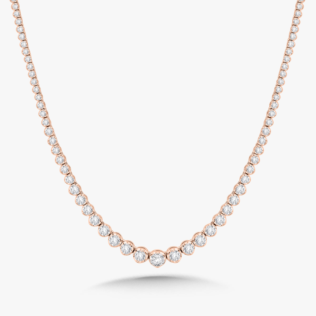Jovana Graduated Illusion Set Diamond Tennis Necklace 8 ctw