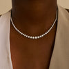 Jovana Graduated Illusion Set Diamond Tennis Necklace 8 ctw
