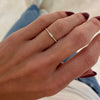 Baguette Birthstone and Diamond Stacking Band Ring
