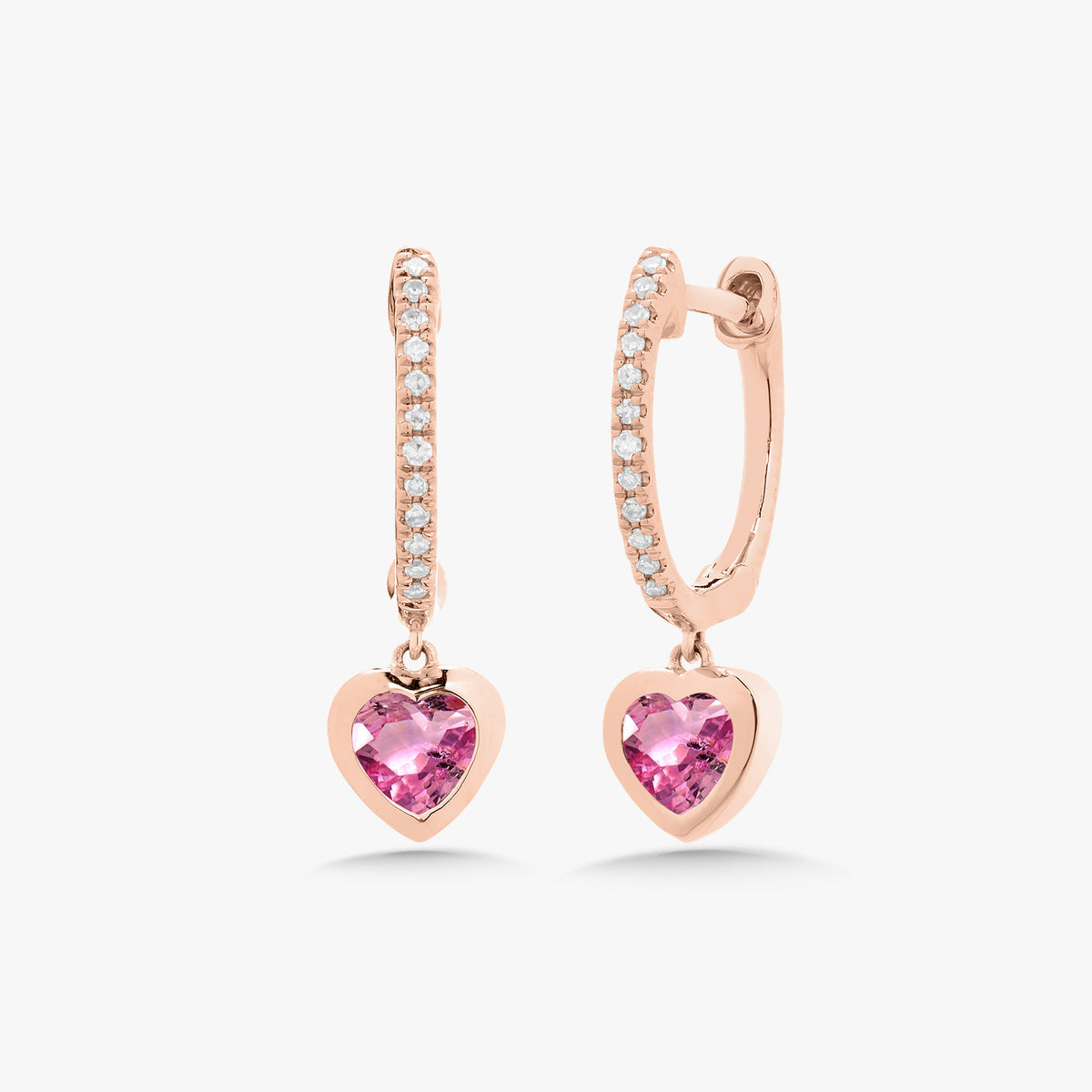 Kait Dainty Heart Drop Huggie Earrings – RWFJ