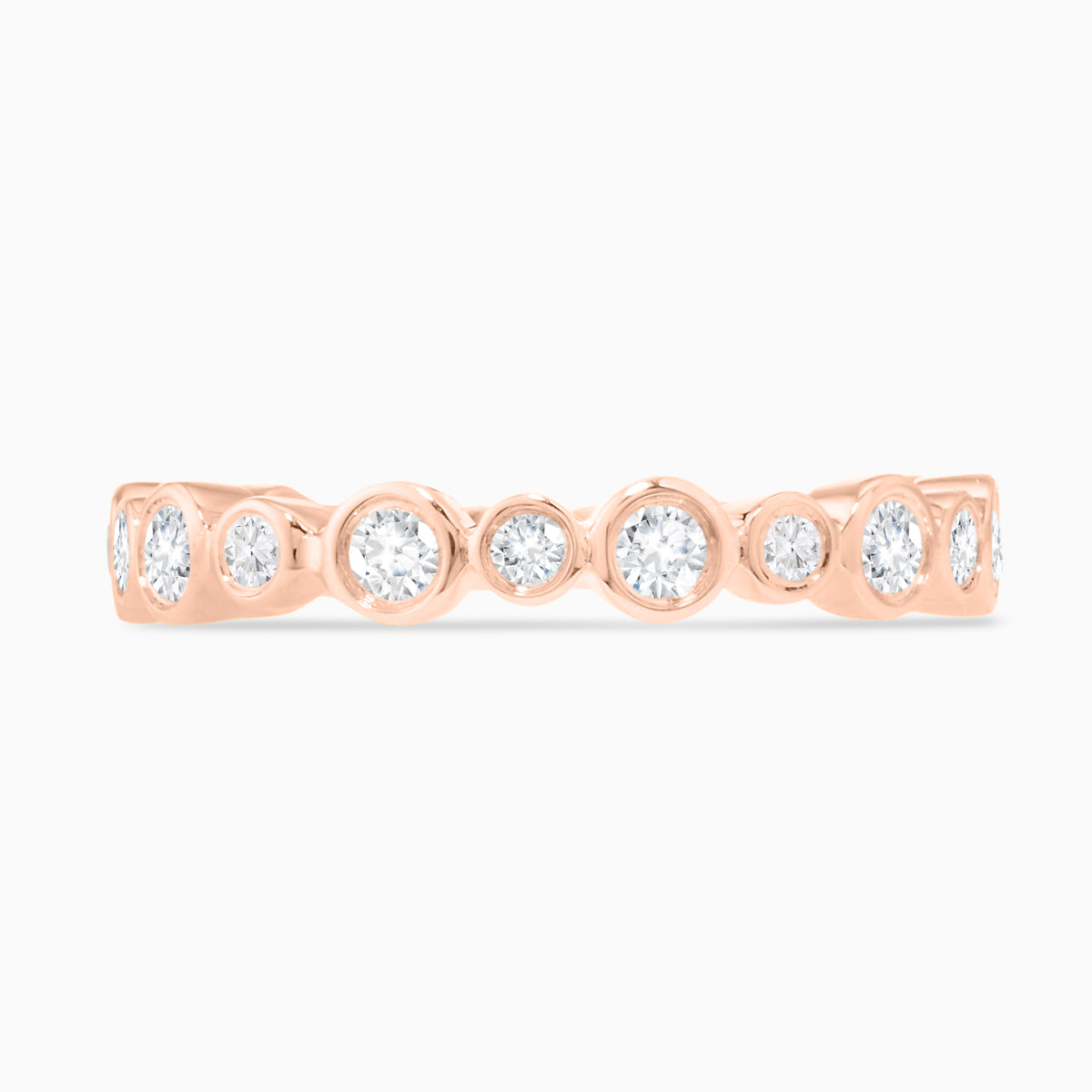 Kate Three Quarter Bezel Diamond Band