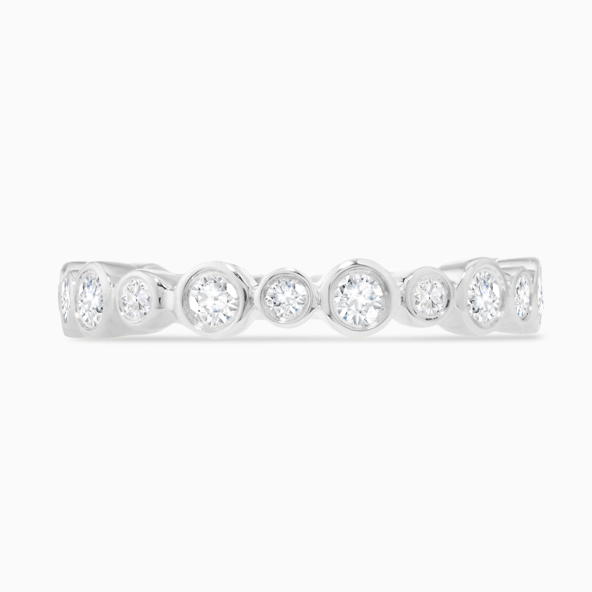 Kate Three Quarter Bezel Diamond Band