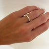 Kate Three Quarter Bezel Diamond Band