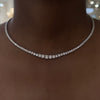 Kaye Tapered Diamond Tennis Necklace 7.49 ctw