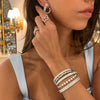 Kehlani Multi Mixed Shape Diamond Bangle Bracelet 3.08 ctw,Mama's Charlie Cloud® Bangle 4.80 ctw,Little Posie Charlie Cloud® Floating Diamond Butterfly Ring 0.70 ctw,LeFevre Diamond Pear Flower Drop Earrings 5.30 ctw,Azalea Pave Diamond Bangle Bracelet 2.26 ctw