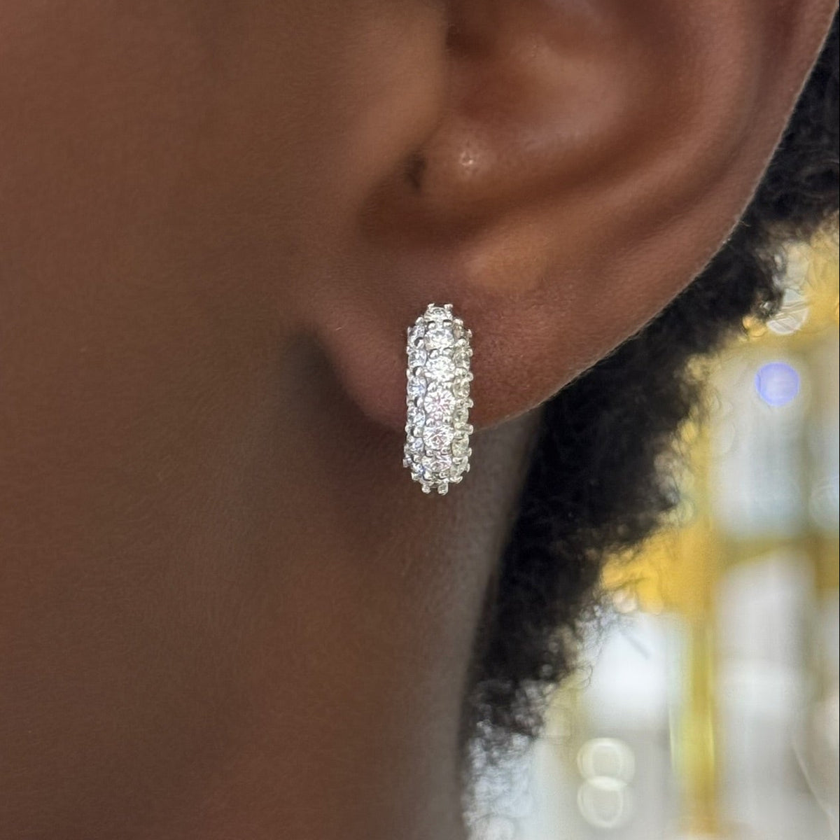 Kennedy Pave Diamond Huggie Earrings 1.64 ctw