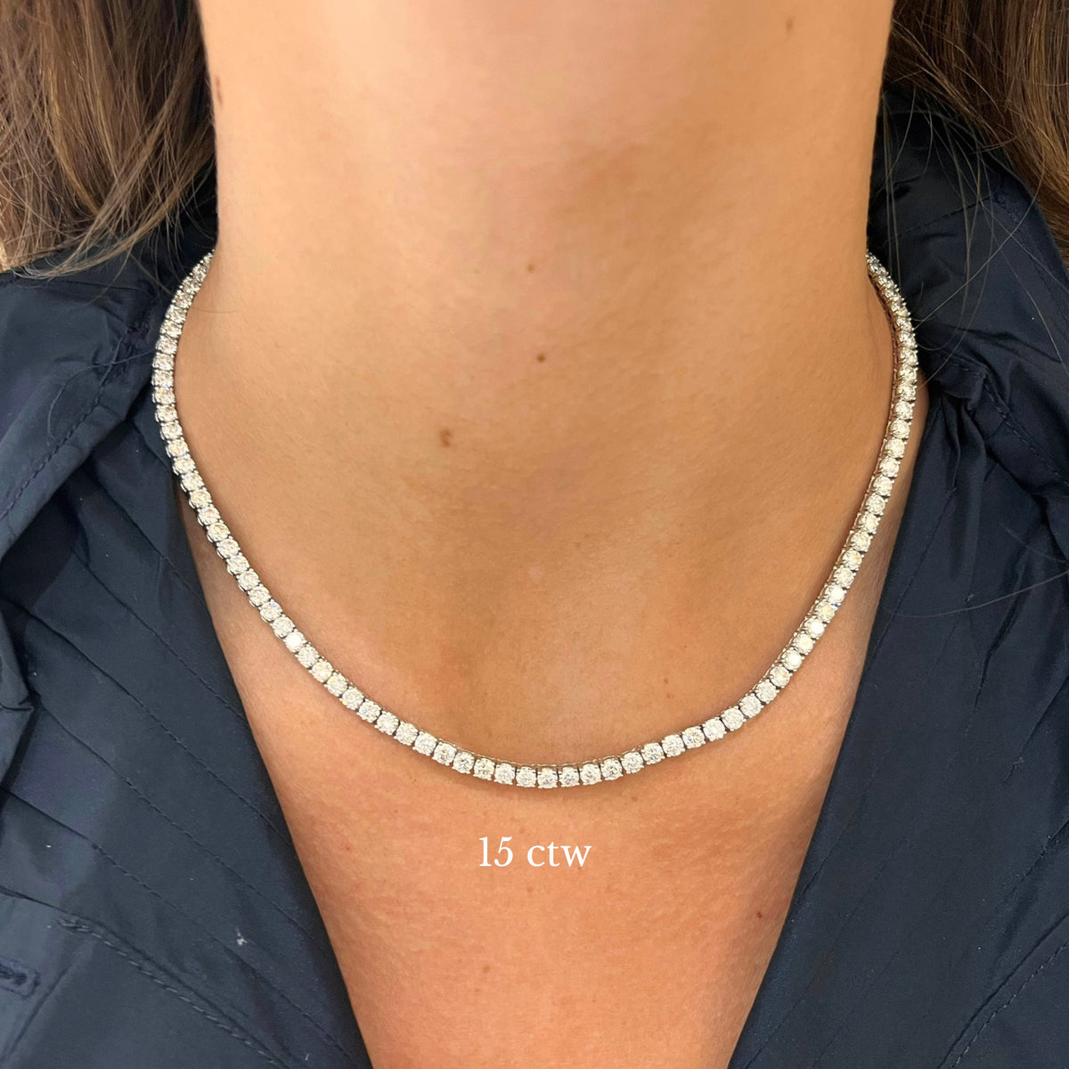 Kessler Diamond Tennis Necklace 15