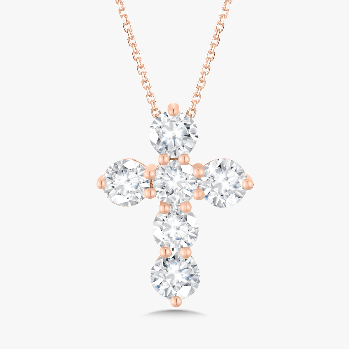 Khloe Two Prong Diamond Cross Necklace
