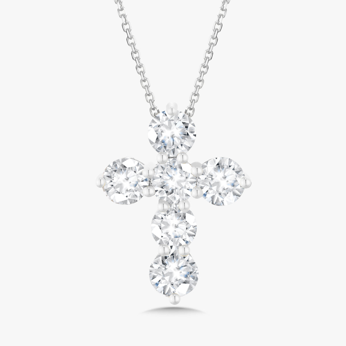 Khloe Two Prong Diamond Cross Necklace