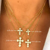 Khloe Two Prong Diamond Cross Necklace
