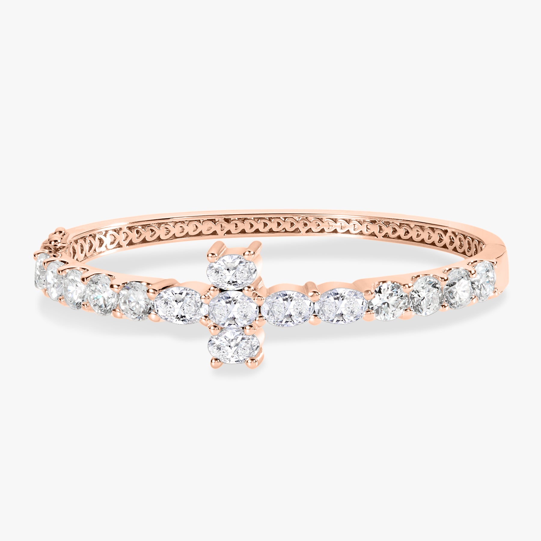 Kirk Oval & Round Diamond Cross Bangle 8.89 ctw – RWFJ
