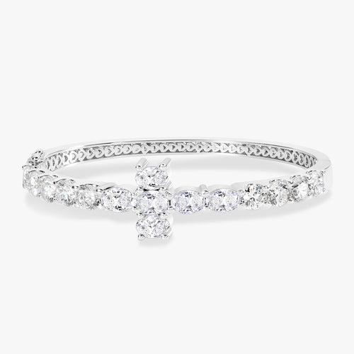 Kirk Oval & Round Diamond Cross Bangle 8.89 ctw