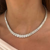 Kyle Graduated Emerald Cut Diamond Tennis Necklace 56.65 ctw