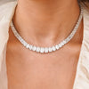 Kyle Graduated Emerald Cut Diamond Tennis Necklace 56.65 ctw
