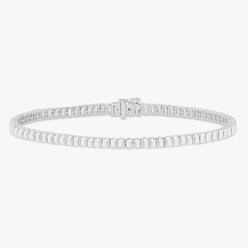 Mini Kyle Emerald Cut Diamond Tennis Bracelet 6.78 ctw