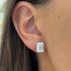 Lab Grown Emerald Cut Diamond Studs 10 ctw
