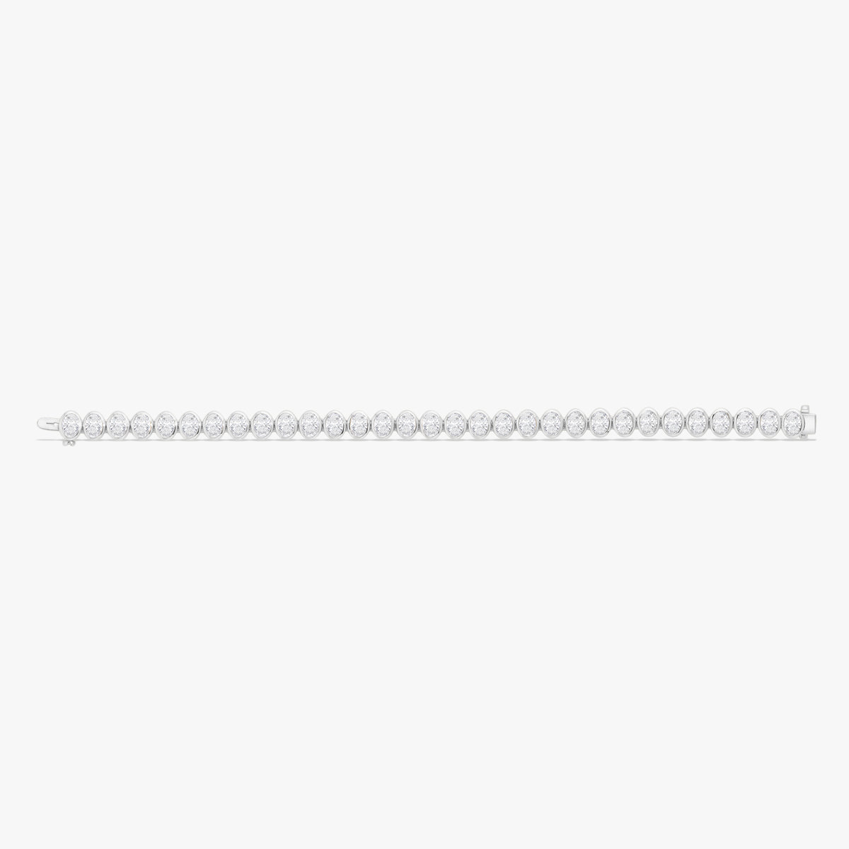 Oval Bezel Set Tennis Bracelet 7.50 ctw & 12.40 ctw