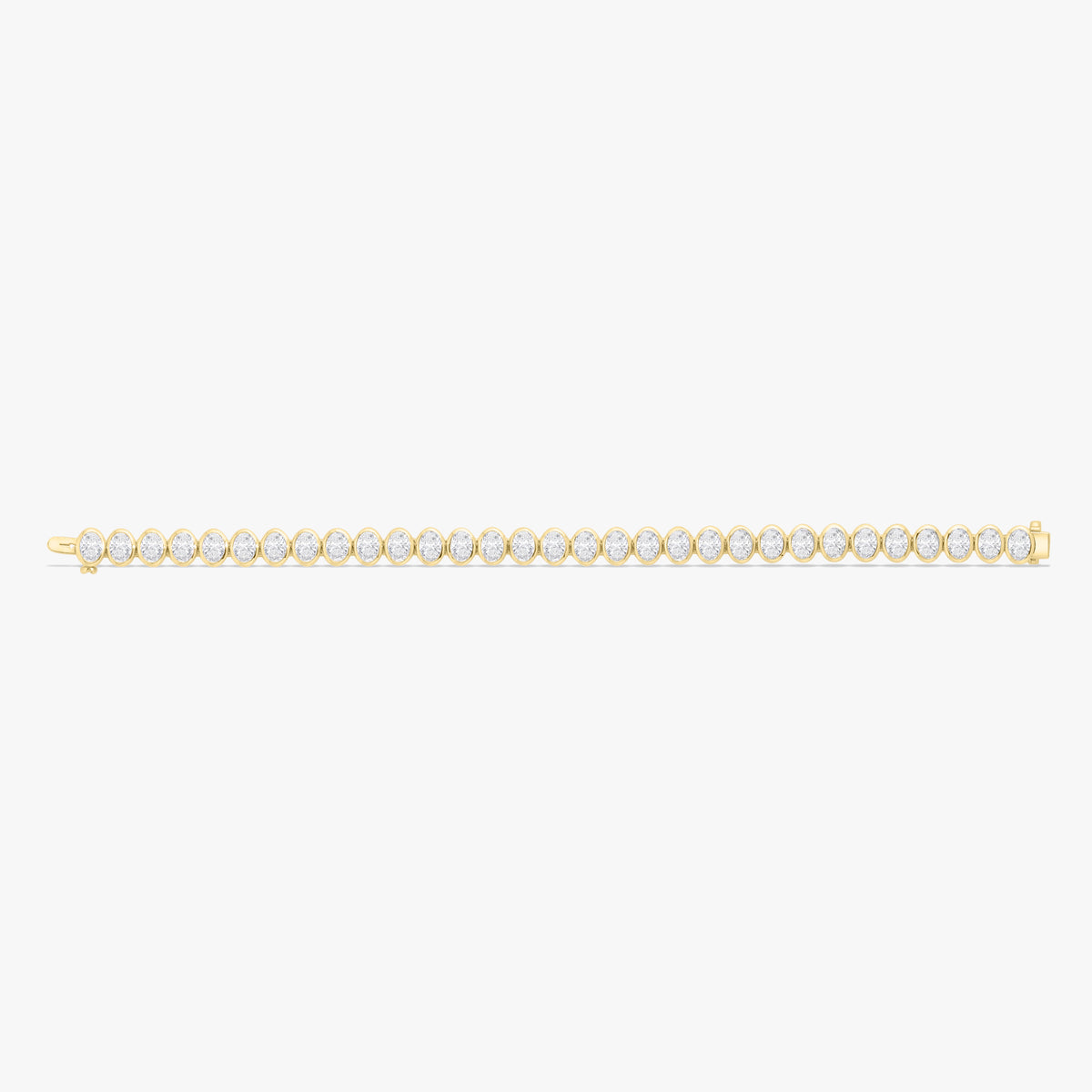 Oval Bezel Set Tennis Bracelet 7.50 ctw & 12.40 ctw