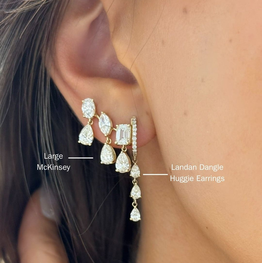 Large mckinsey and landan dangle huggies