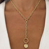 Lariat Oval Link Chain with Openable Clasp, round rope chain