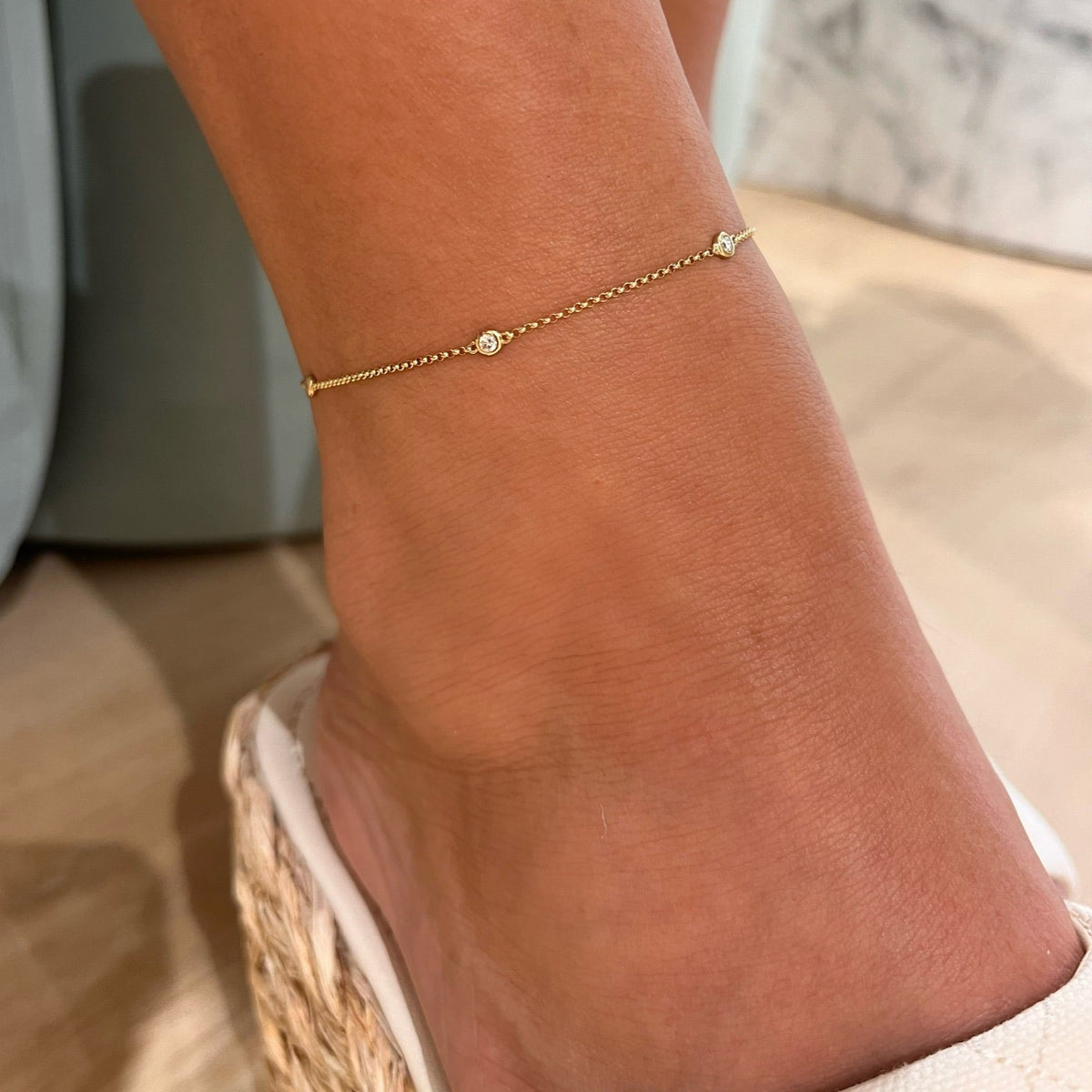 Laurel Diamonds By The Yard Anklet
