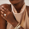 Lennox Baguette Bangle 3.37 ctw, Round Diamond Bezel Bangle Bracelet 6.05 ctw
