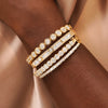 Lennox Baguette Bangle 3.37 ctw, Round Diamond Bezel Bangle Bracelet 6.05 ctw, Richards Emerald Cut Diamond Bangle Bracelet 4.00 ctw, Georgie Diamond Bangle Bracelets