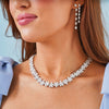 Leonie Dancing Floral Marquise & Pear Diamond Necklace 48 ctw, Ralph Oval Diamond Dangle Stud Earrings 3.62 ctw, Parke Multi Mixed Shape Diamond Dangle Stud Earrings 2.16 ctw
