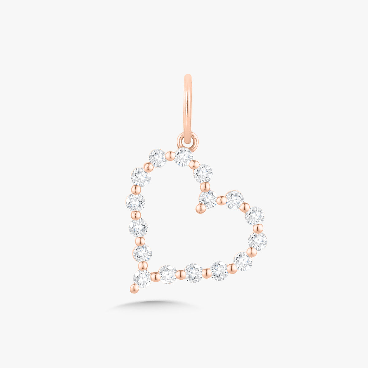 Little Posie Charlie Cloud® Floating Diamond Heart Charm 0.56 ctw