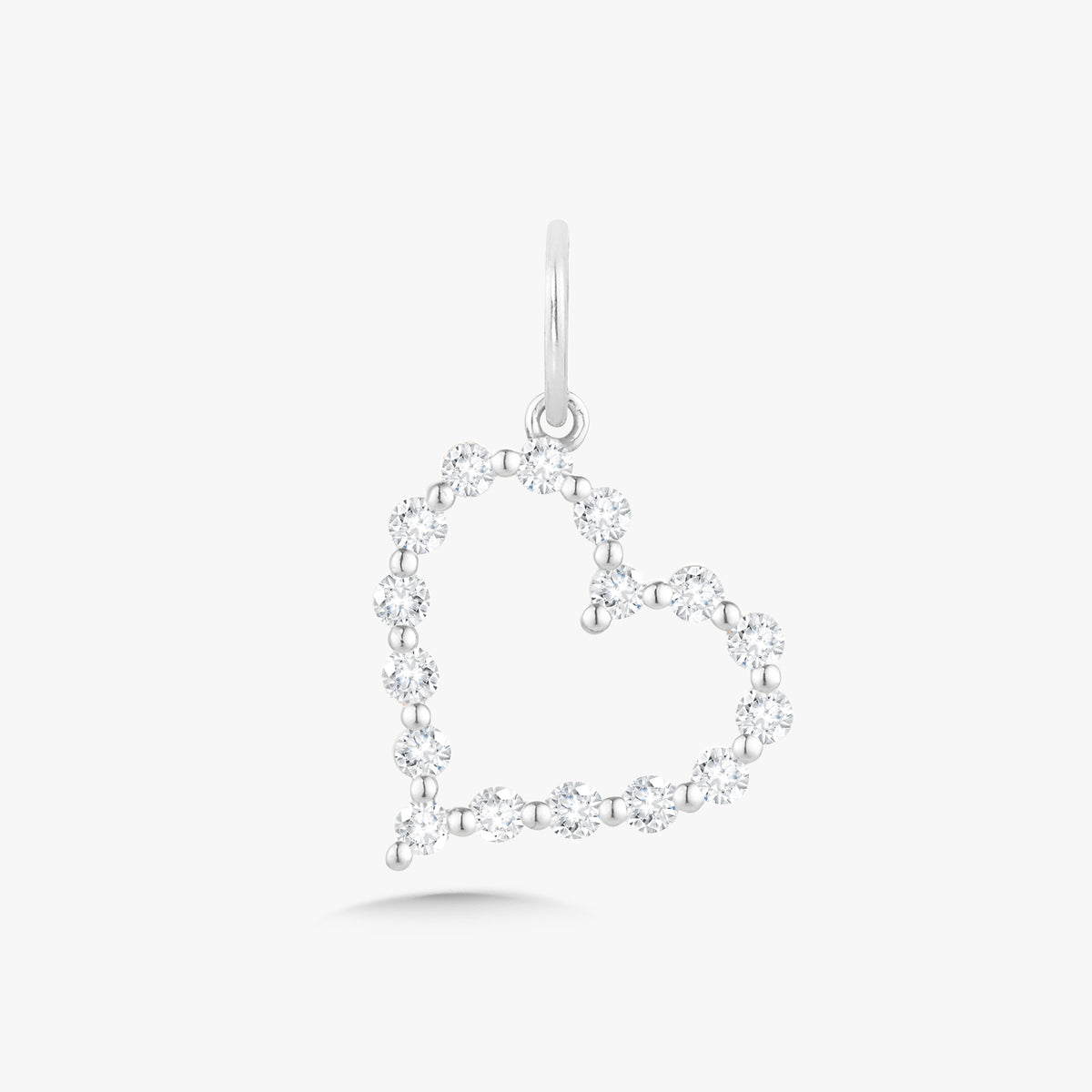 Little Posie Charlie Cloud® Floating Diamond Heart Charm 0.56 ctw