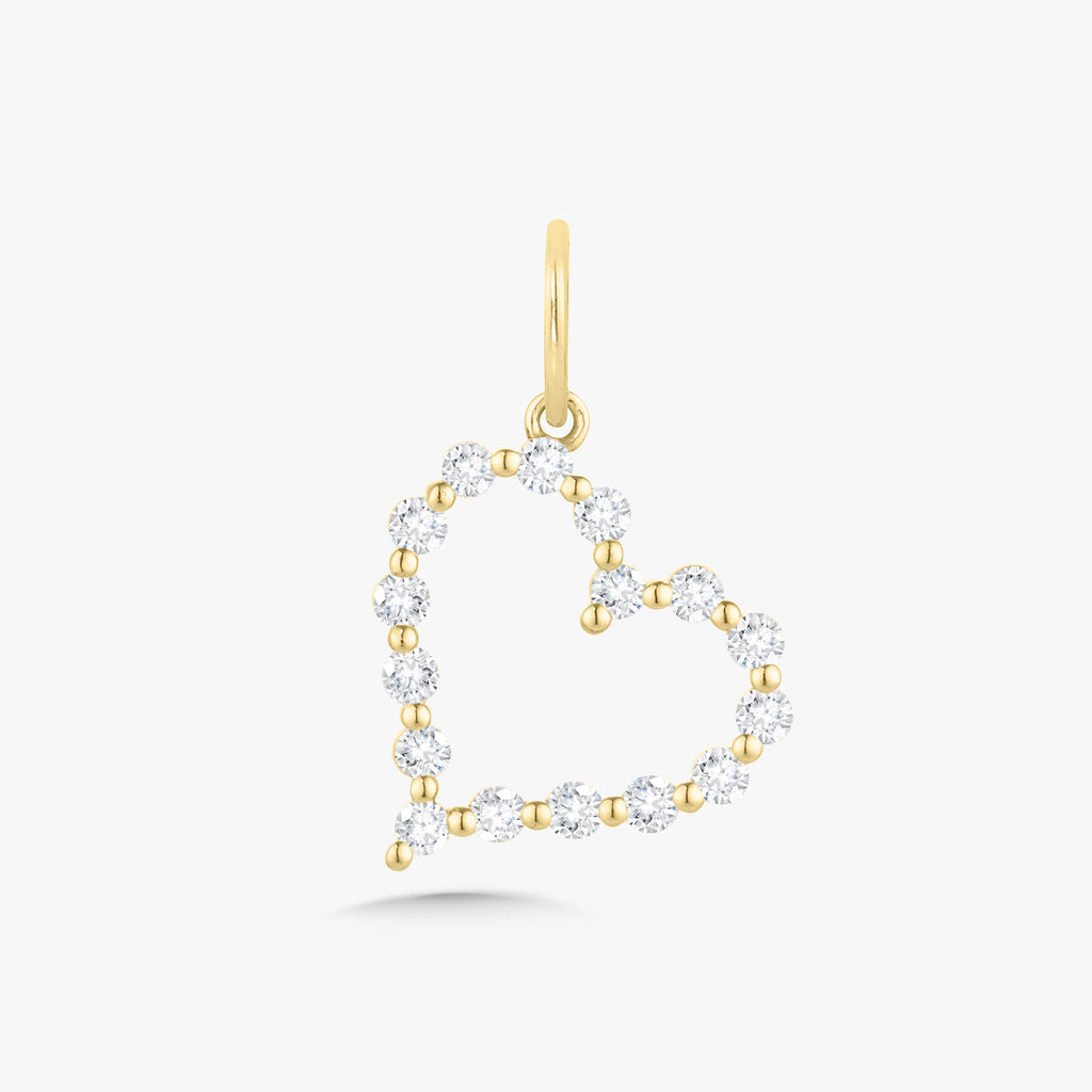 Little Posie Charlie Cloud® Floating Diamond Heart Charm 0.56 ctw