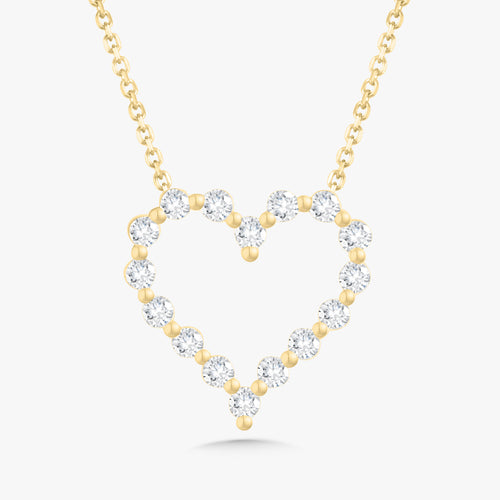 Little Posie Charlie Cloud® Floating Diamond Heart Necklace 0.56 ctw