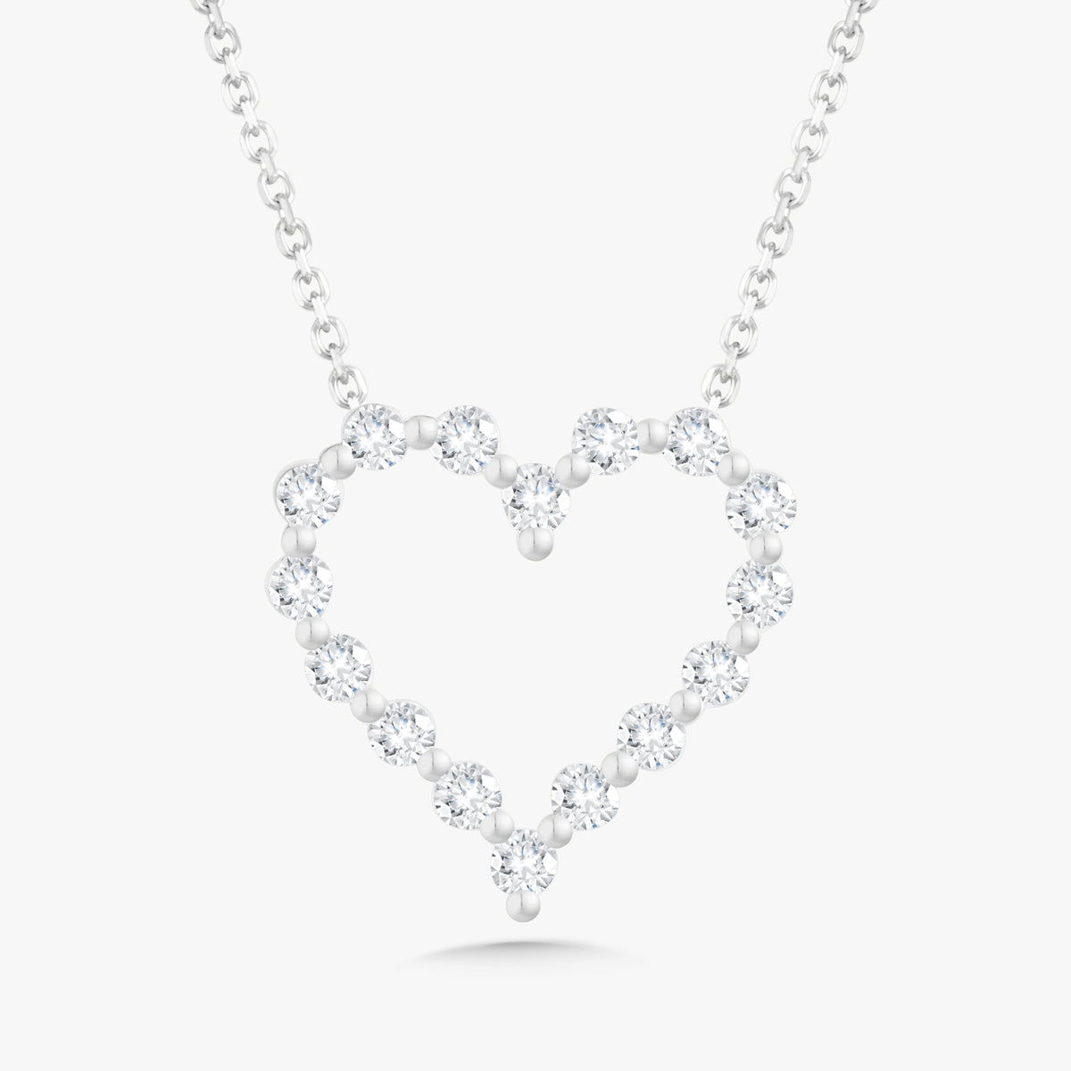 Little Posie Charlie Cloud® Floating Diamond Heart Necklace 0.56 ctw