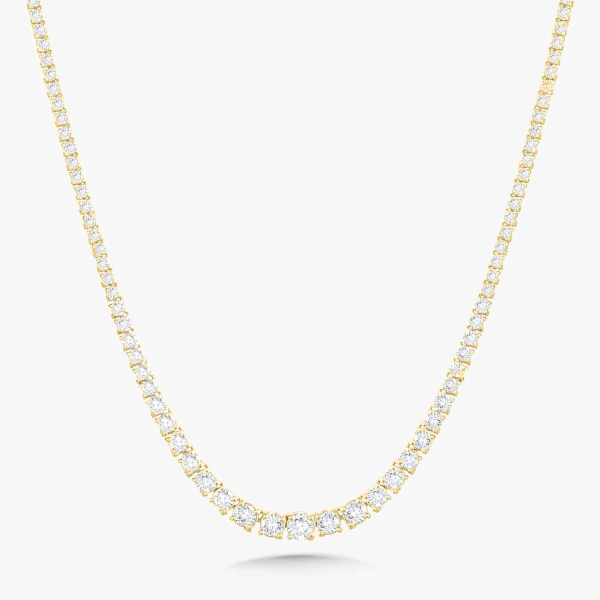 Lily Tapered Diamond Tennis Necklace 10.02 ctw